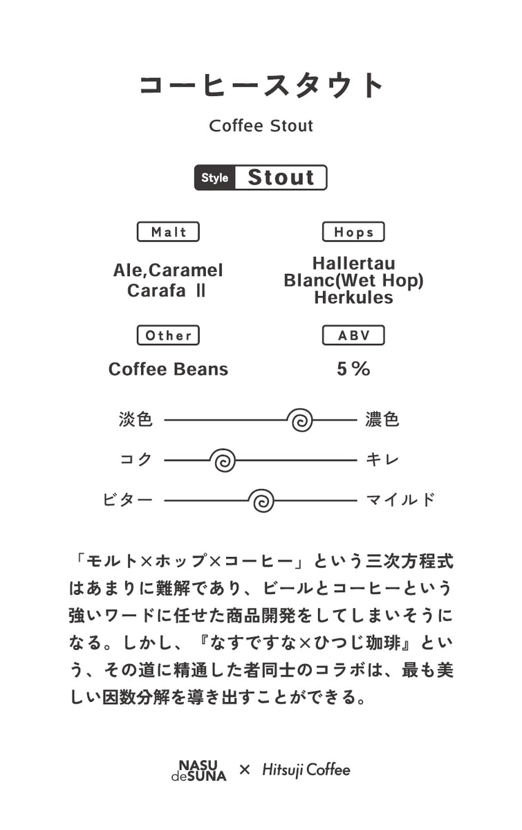 新発売・特注ビールカード付】コーヒースタウト – 那須ガーデン